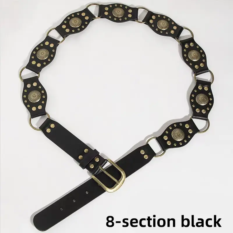 Maillard Belt Bohemian Retro American Brown Belt Waist Chain Accessories Skirt Ethnic Style Girdle Fashion — feature 16