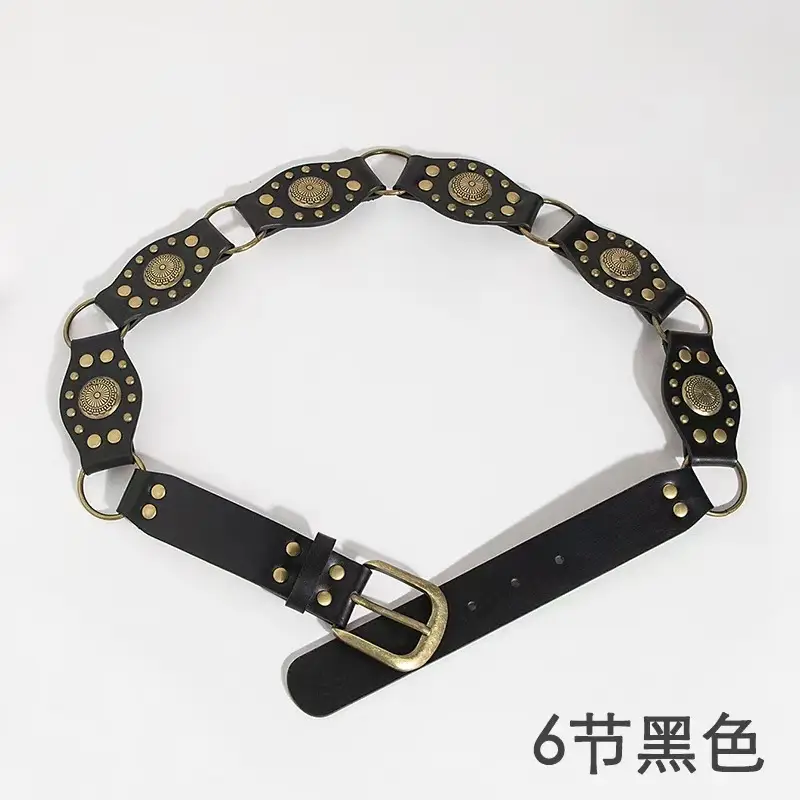 Maillard Belt Bohemian Retro American Brown Belt Waist Chain Accessories Skirt Ethnic Style Girdle Fashion — feature 4