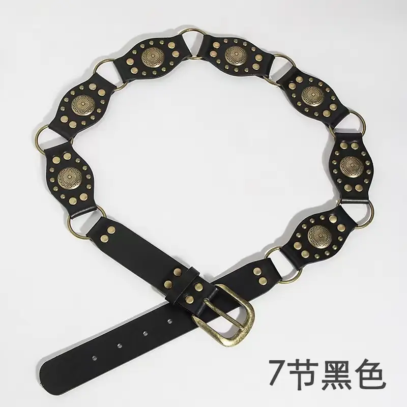Maillard Belt Bohemian Retro American Brown Belt Waist Chain Accessories Skirt Ethnic Style Girdle Fashion — feature 5