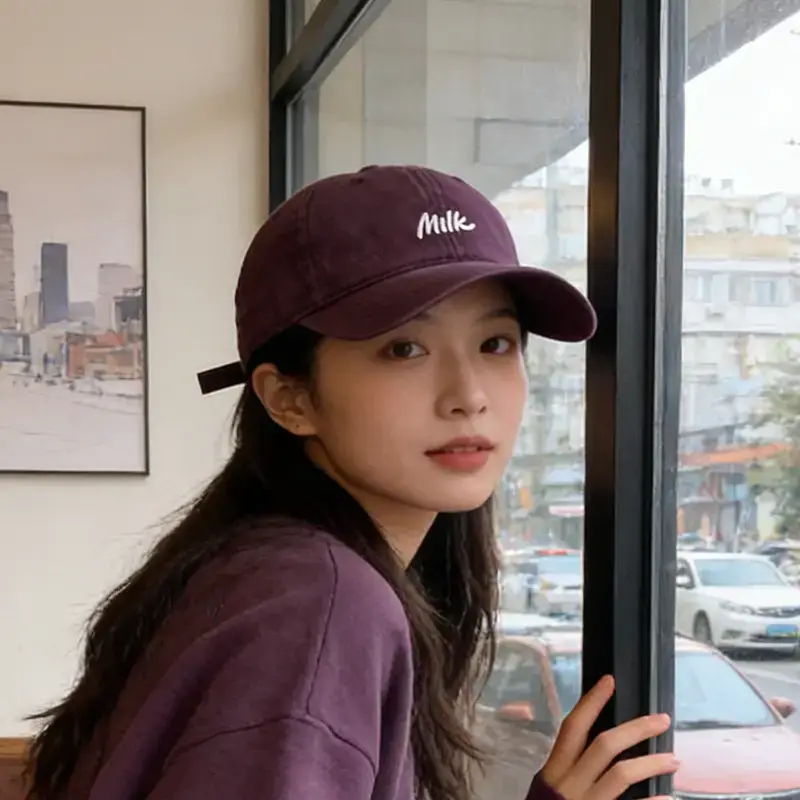 2025 Letter Embroidered Maroon Baseball Cap - Image 9