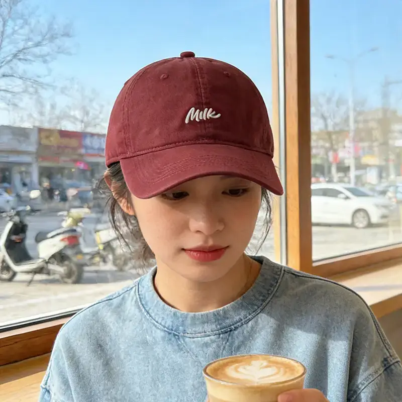 2025 Letter Embroidered Maroon Baseball Cap - Image 4
