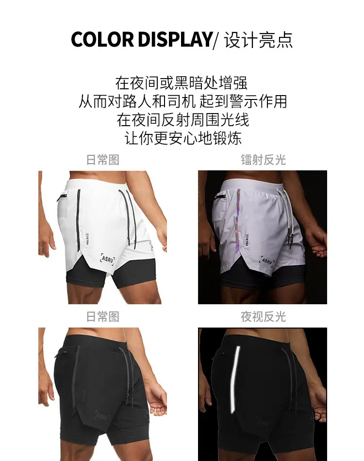 Men's Black Anti-Exposure Zip Shorts Ashro — feature 4