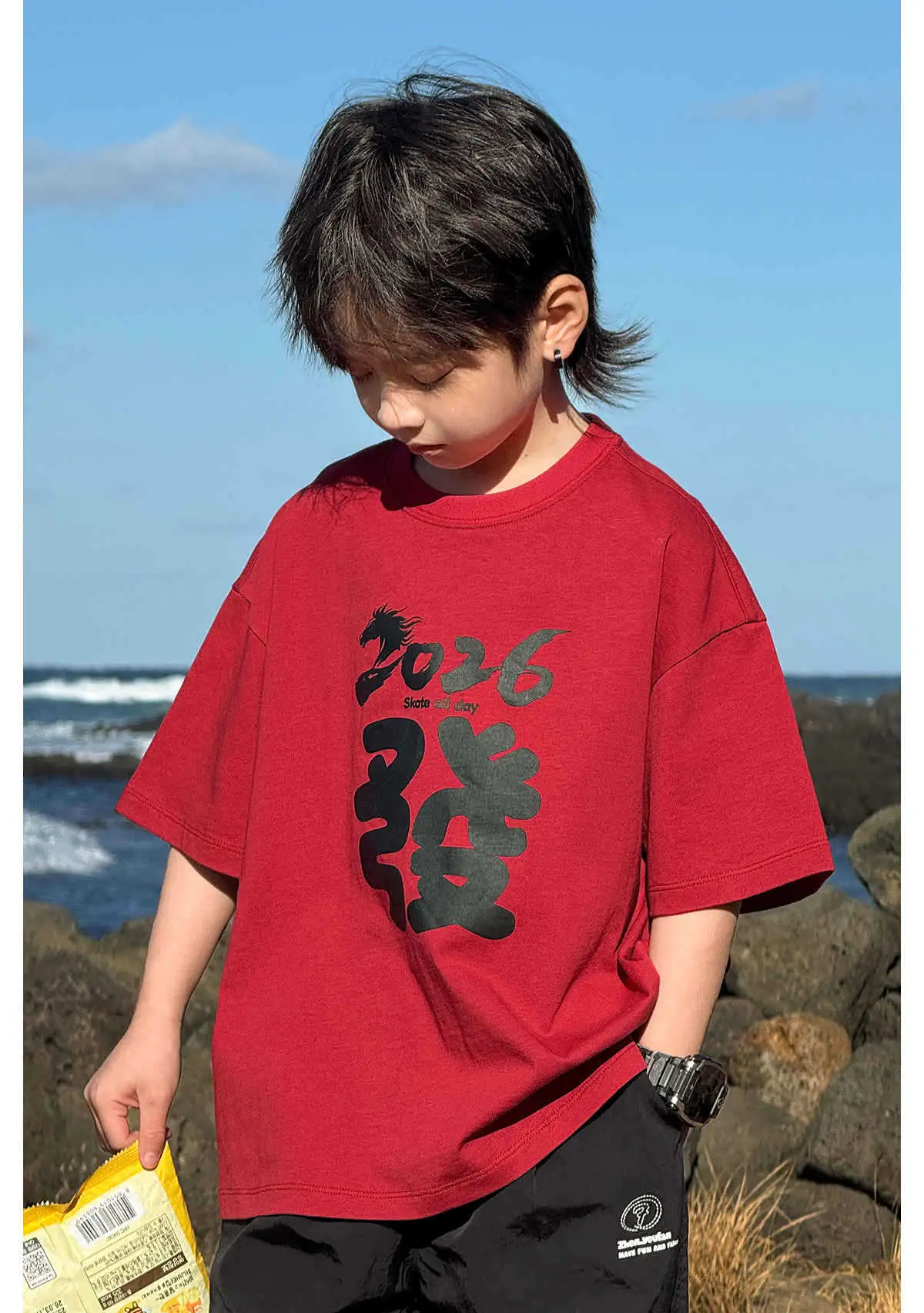 Kids Red Pure Cotton Summer T-Shirt 2026 — feature 13