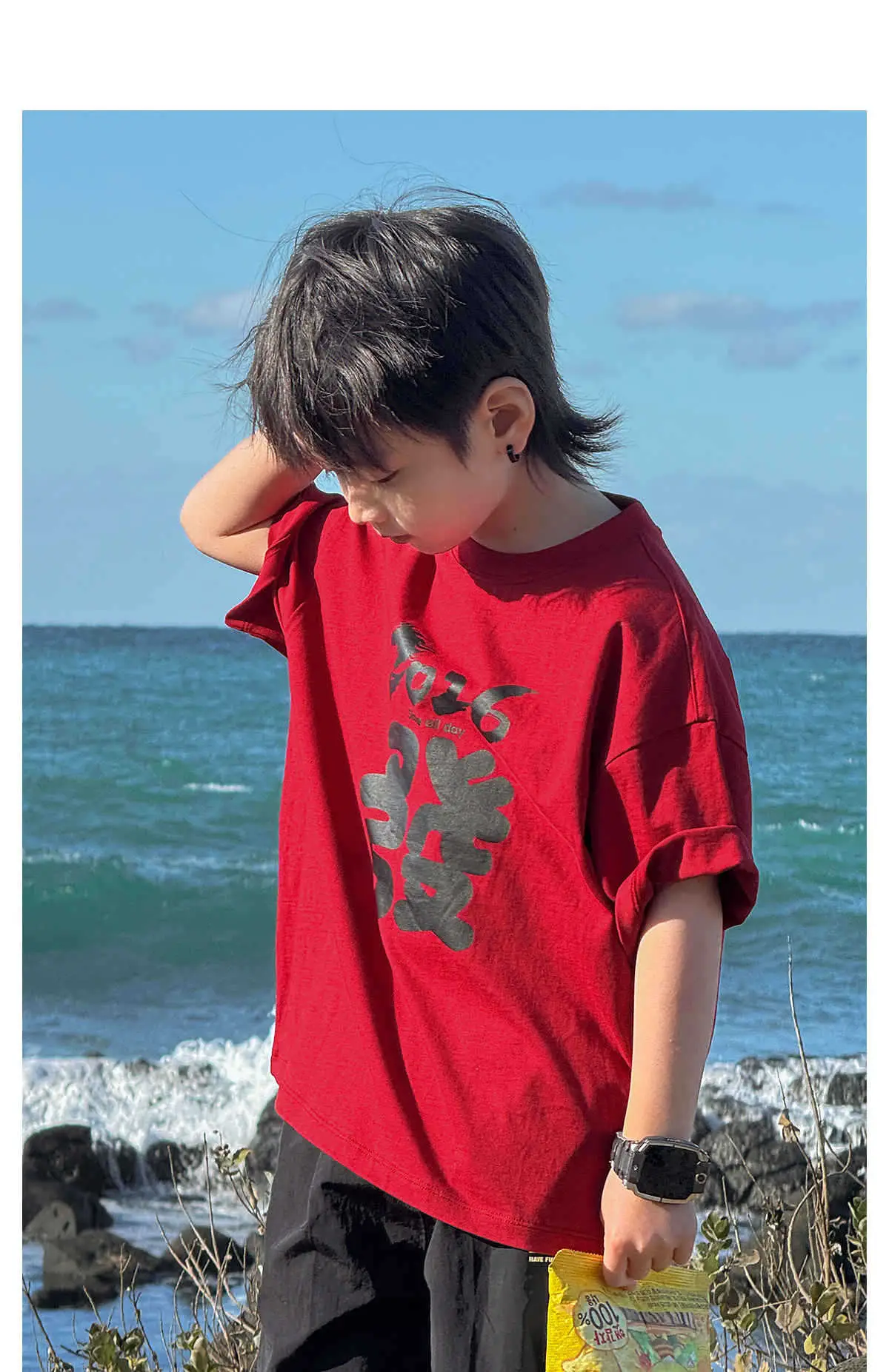 Kids Red Pure Cotton Summer T-Shirt 2026 — feature 14