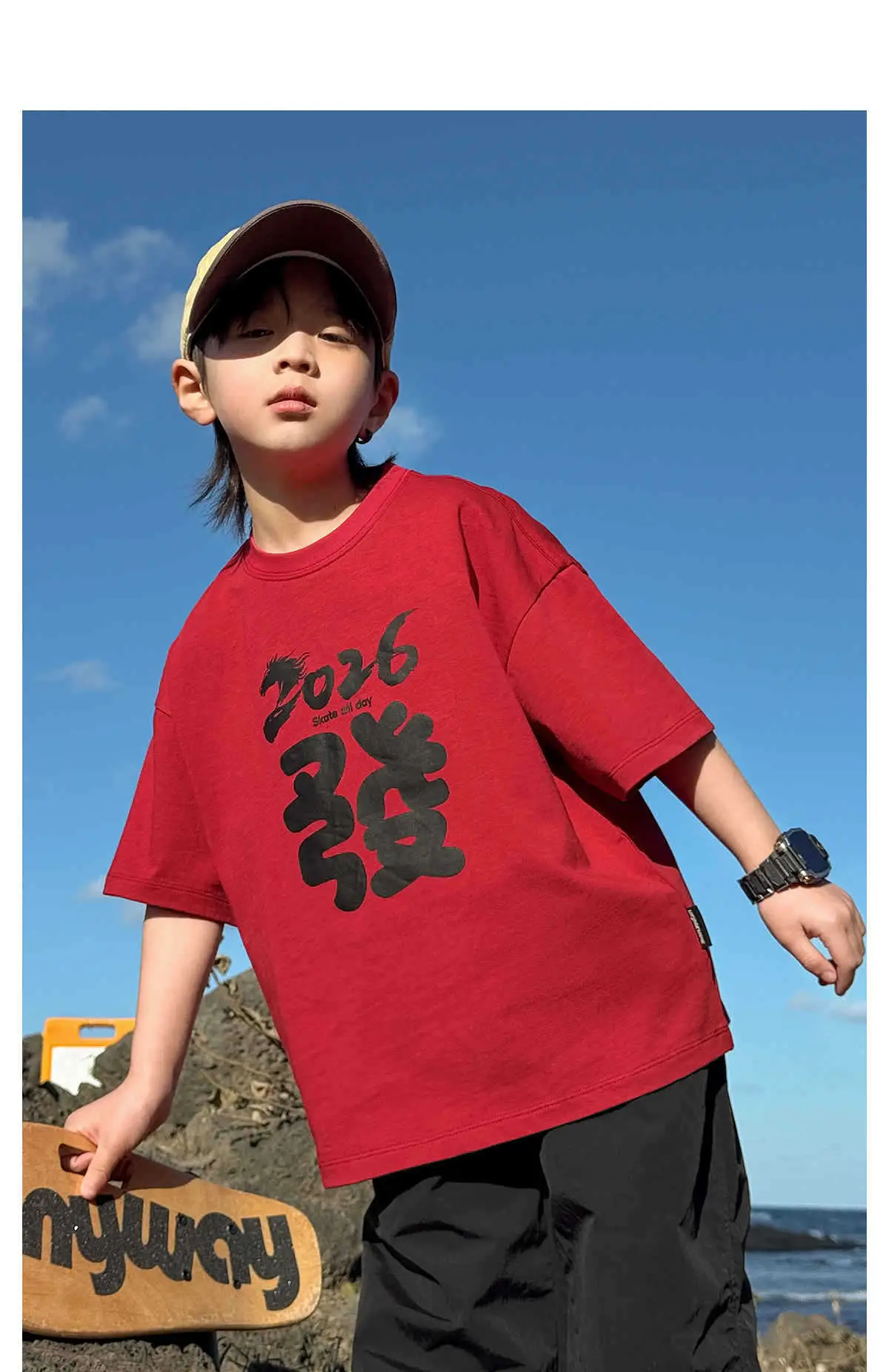 Kids Red Pure Cotton Summer T-Shirt 2026 — feature 16