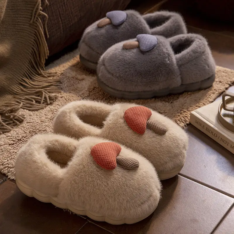 2025 Furry Cartoon Slippers for Women Winter Fleece Lined - Image 7
