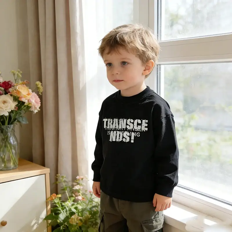 Kids Korean Style Long Sleeve T-Shirt Set Cotton 2025 — feature 10
