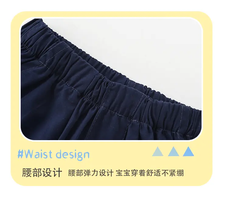 Cross-Border Printed Boys Summer Suit White Blue Shorts — feature 12