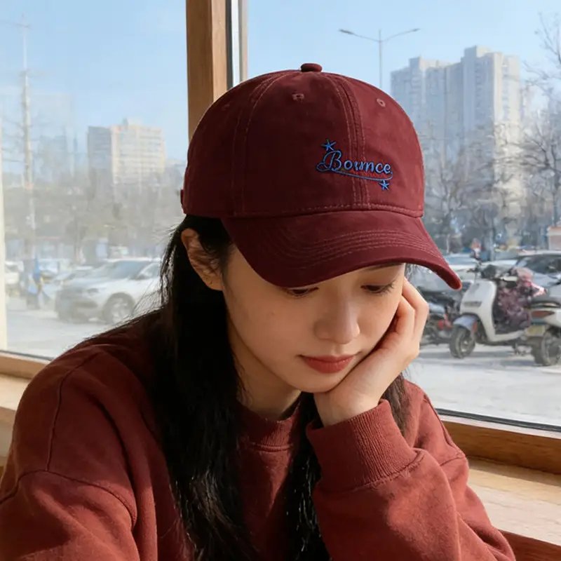 Women's Beige Letter Embroidered Baseball Cap - Image 3