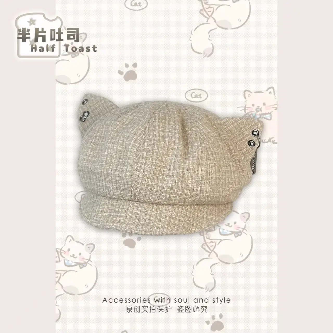 Women Duckbill Beret Warm Artist Hat Winter Autumn - Image 5