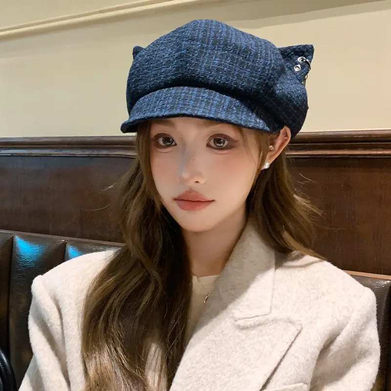 Women Duckbill Beret Warm Artist Hat Winter Autumn — feature 4