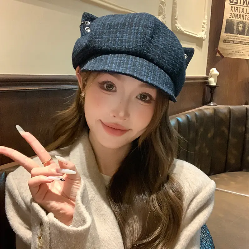 Women Duckbill Beret Warm Artist Hat Winter Autumn — feature 5