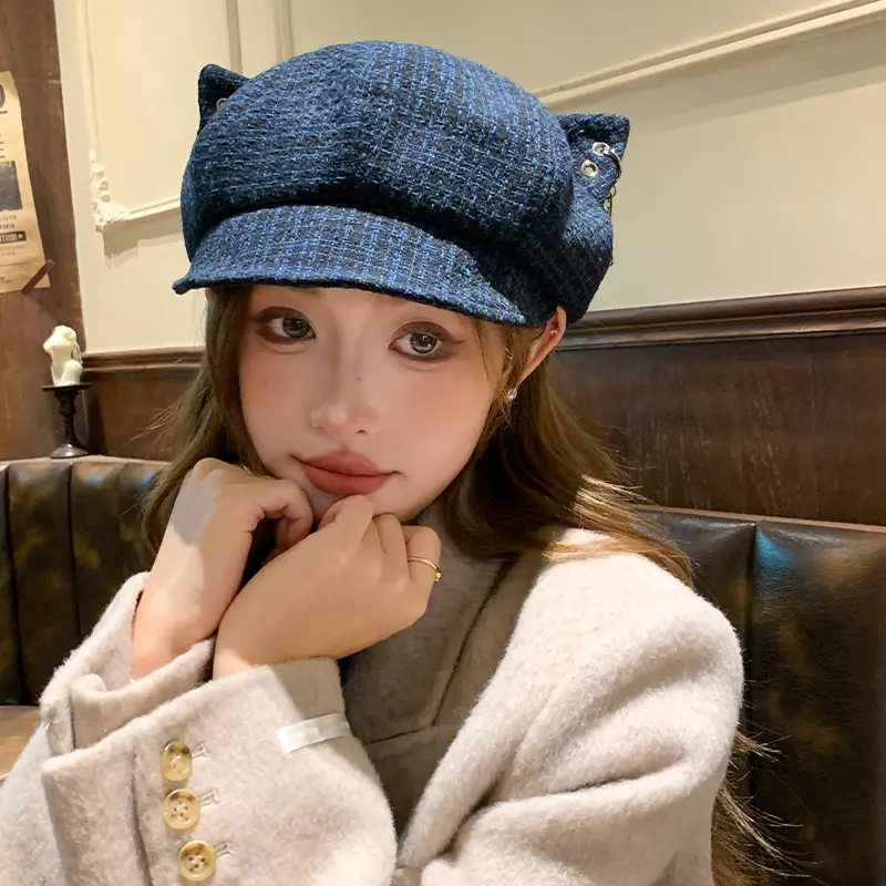 Women Duckbill Beret Warm Artist Hat Winter Autumn — feature 8
