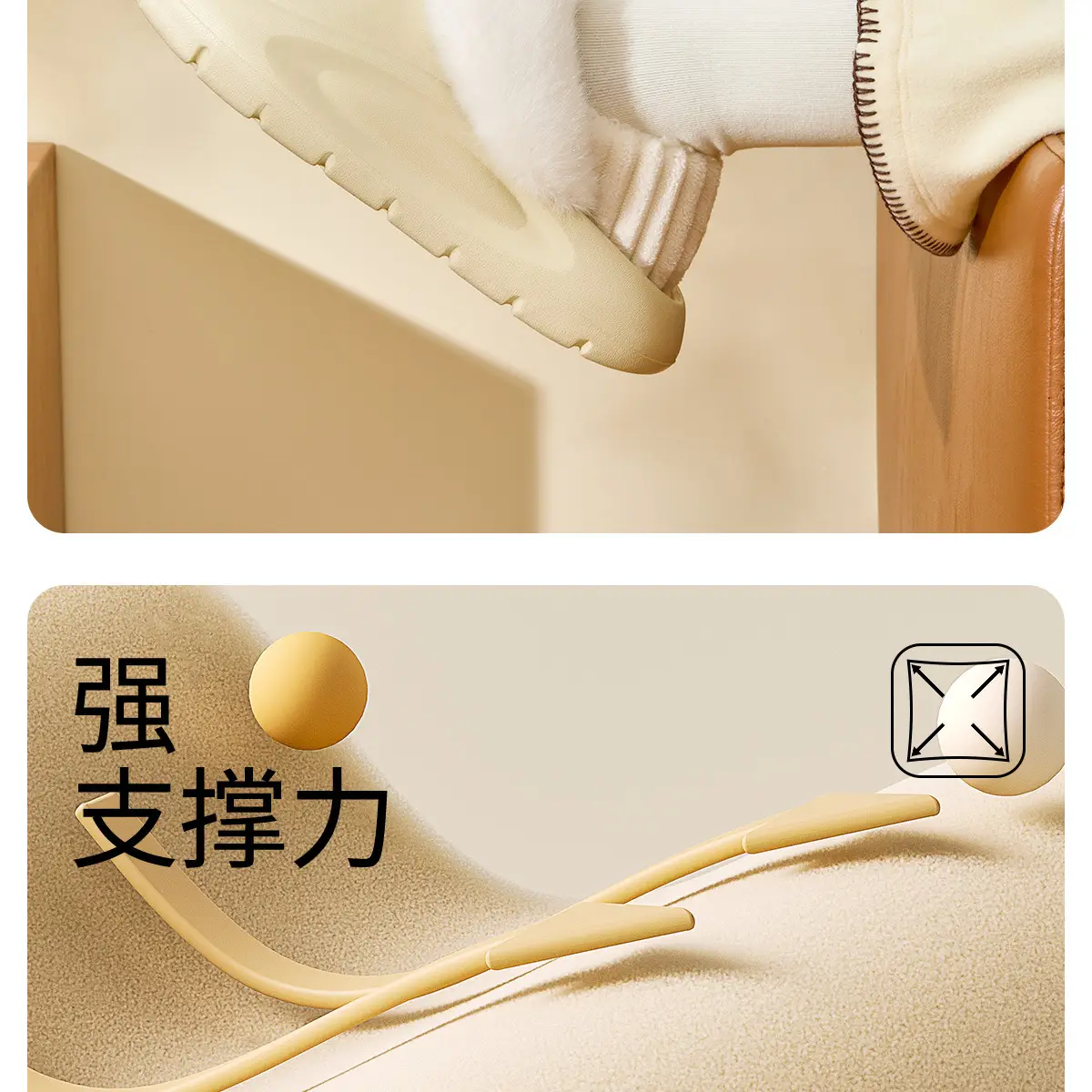 Women Winter Removable Fur Slippers Cream Non-Slip — feature 12
