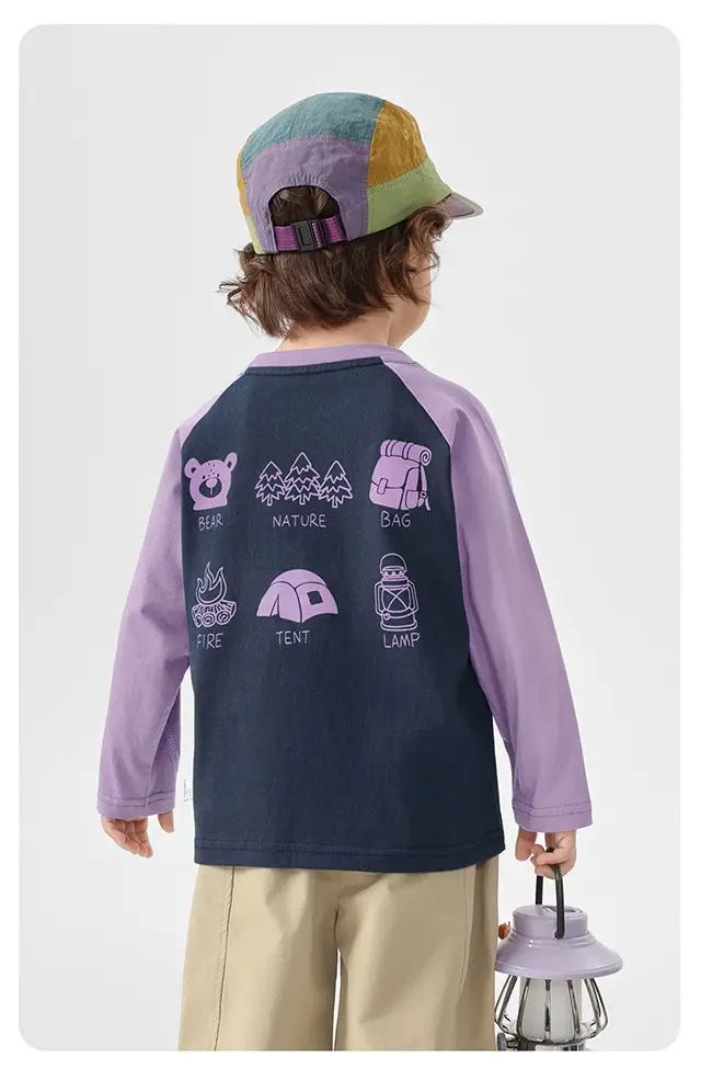 Boys Long Sleeve T-Shirt Purple Kids Base Layer Warm Inner Wear — feature 25