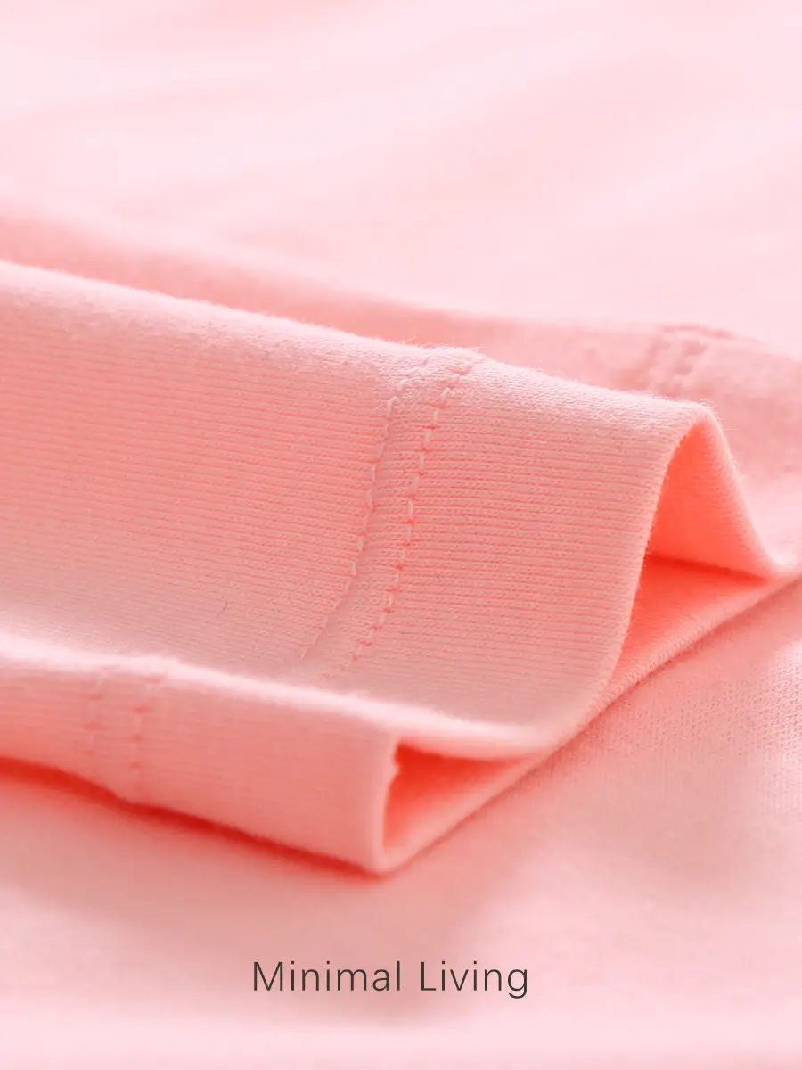 Girls Pure Cotton Half Turtleneck Shirt Two-Piece Set