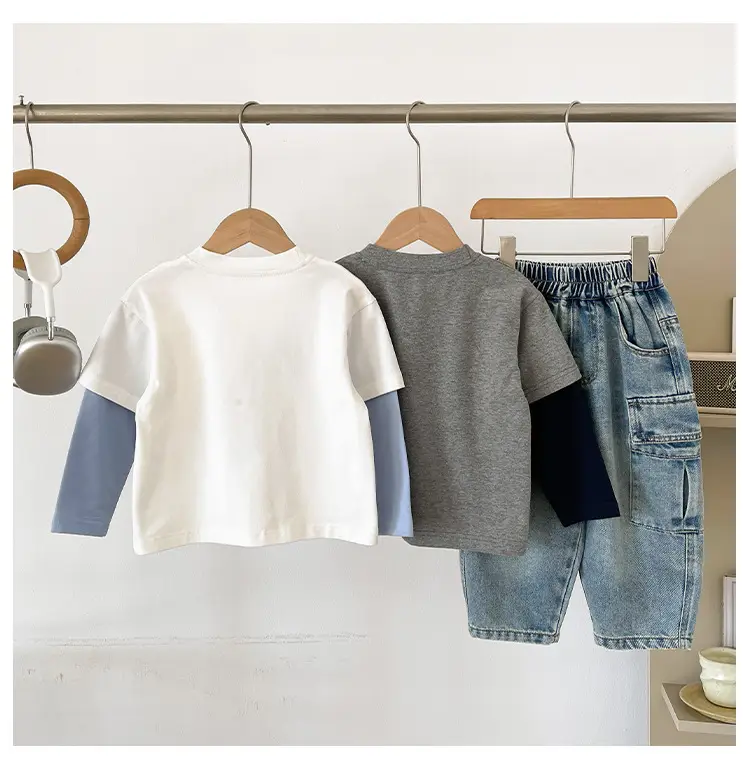 Cute Cat Print 2-Piece T-Shirt for Boys Winter — feature 15