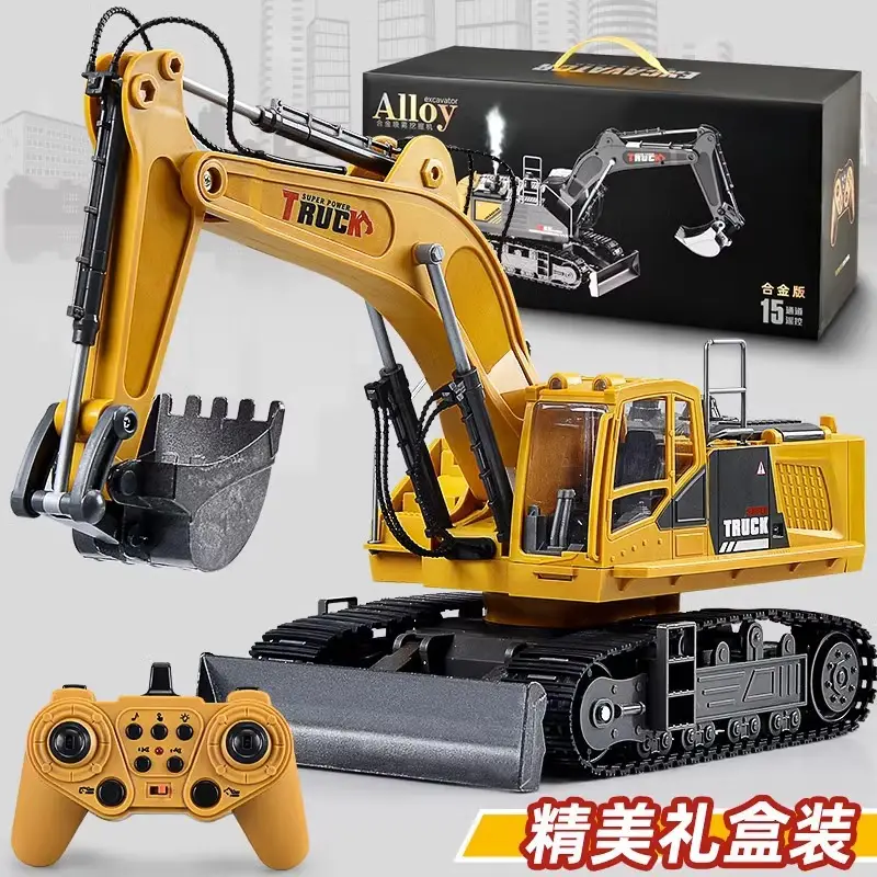 Cross-Border Children's Six-Way Alloy Remote Control Excavator Dump Bulldozer Dump Truck Simulation Engineering Vehicle Boy Toy Forklift - Image 10
