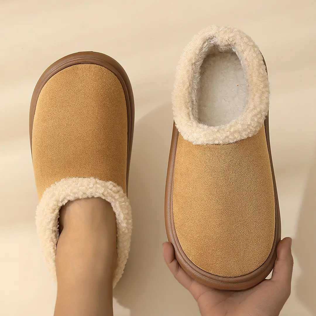 Women's Thick-Soled Cotton Slippers, Couple's Shoes, Indoor Closed-Back Warm Autumn and Winter New Non-Slip Cotton Shoes, 2025 Men's Birkenstock Shoes - Image 5