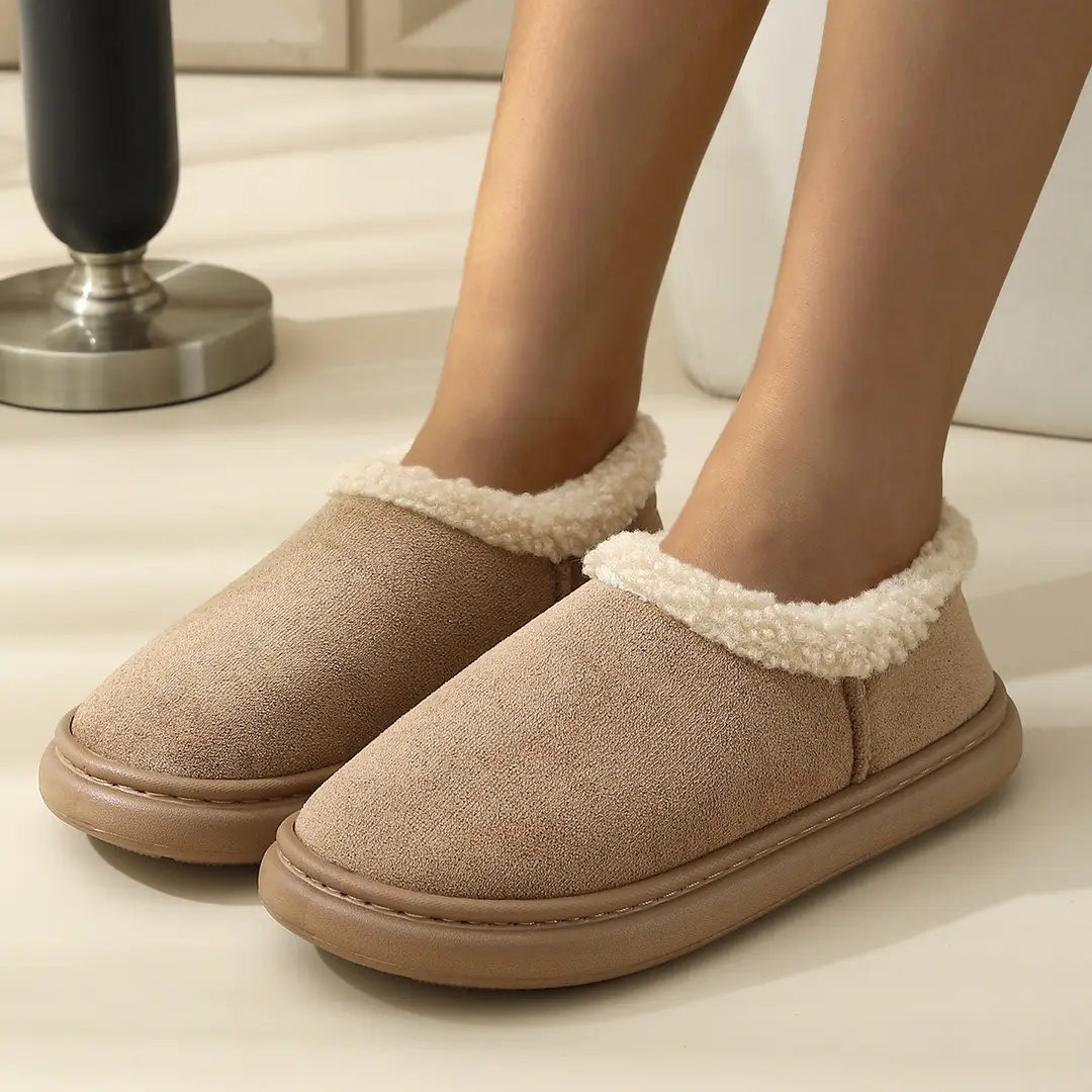 Women's Thick-Soled Cotton Slippers, Couple's Shoes, Indoor Closed-Back Warm Autumn and Winter New Non-Slip Cotton Shoes, 2025 Men's Birkenstock Shoes - Image 6
