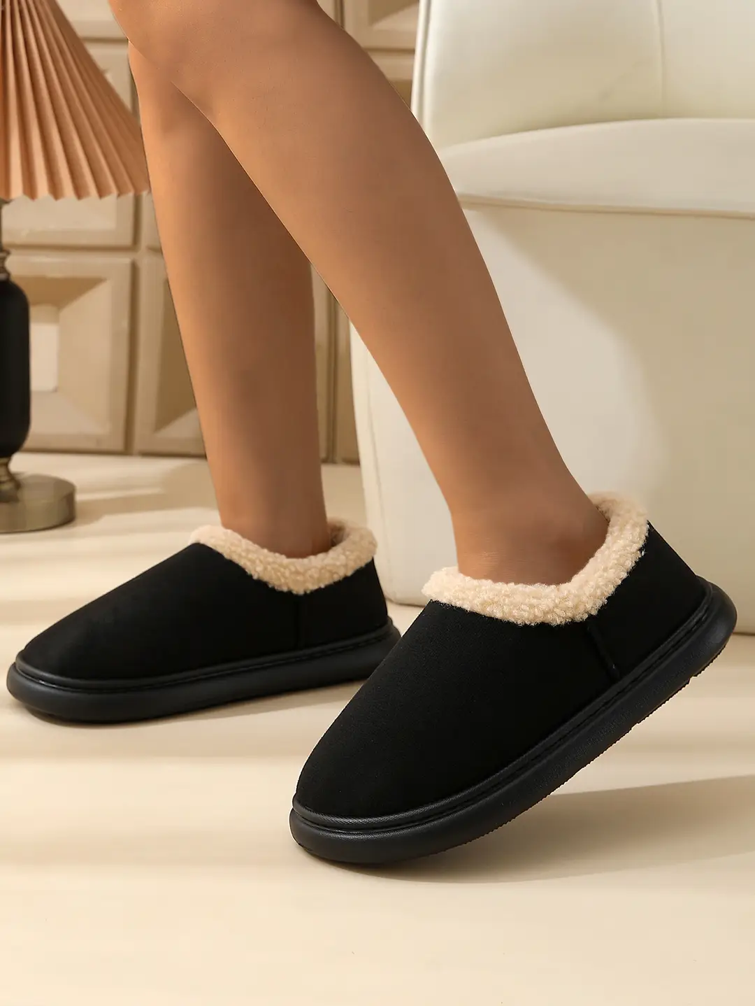 Women's Thick-Soled Cotton Slippers, Couple's Shoes, Indoor Closed-Back Warm Autumn and Winter New Non-Slip Cotton Shoes, 2025 Men's Birkenstock Shoes — feature 10