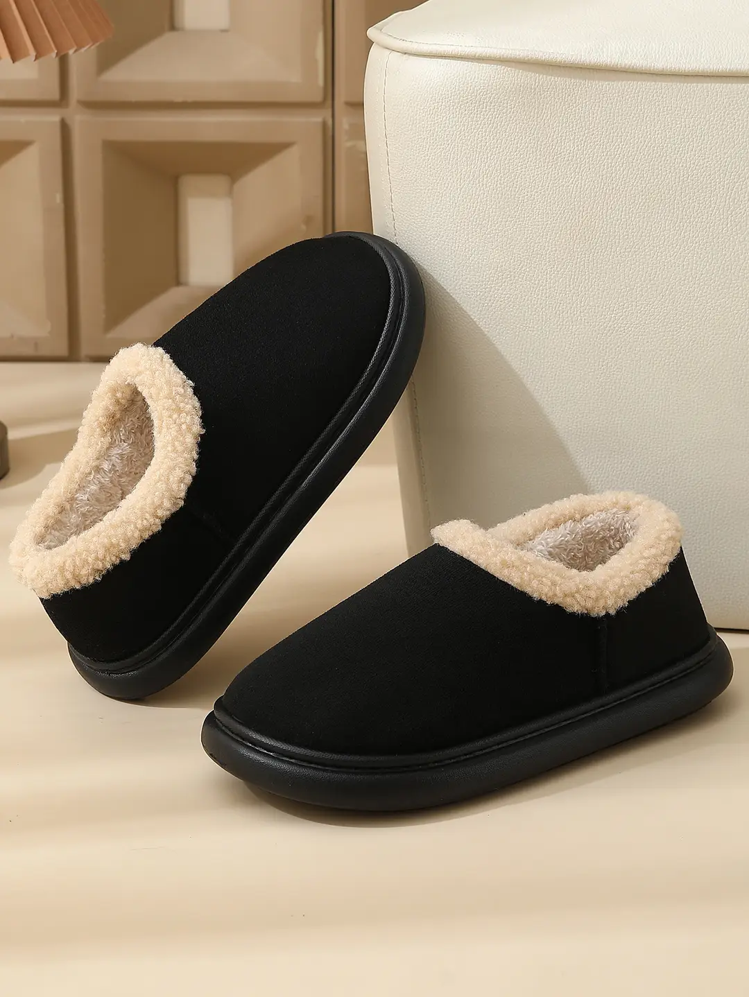 Women's Thick-Soled Cotton Slippers, Couple's Shoes, Indoor Closed-Back Warm Autumn and Winter New Non-Slip Cotton Shoes, 2025 Men's Birkenstock Shoes — feature 11