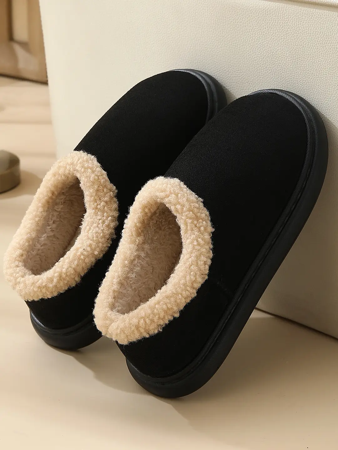 Women's Thick-Soled Cotton Slippers, Couple's Shoes, Indoor Closed-Back Warm Autumn and Winter New Non-Slip Cotton Shoes, 2025 Men's Birkenstock Shoes — feature 12