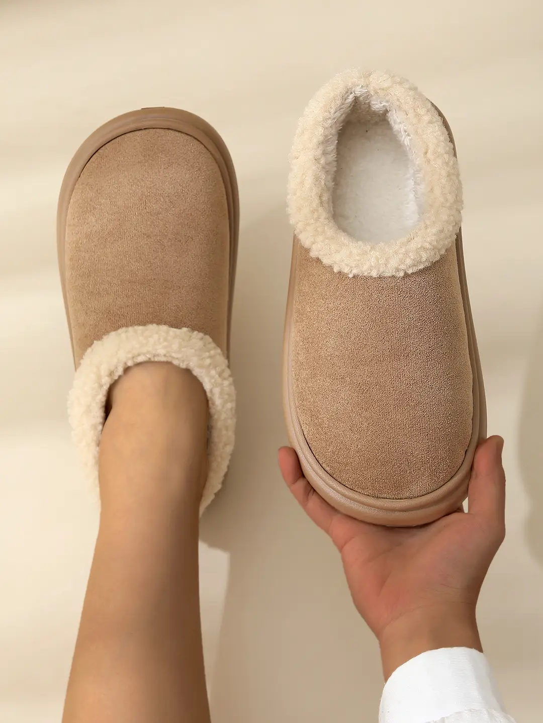 Women's Thick-Soled Cotton Slippers, Couple's Shoes, Indoor Closed-Back Warm Autumn and Winter New Non-Slip Cotton Shoes, 2025 Men's Birkenstock Shoes — feature 2