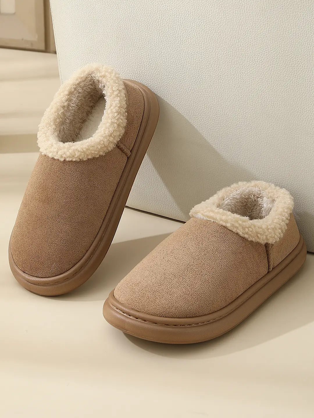 Women's Thick-Soled Cotton Slippers, Couple's Shoes, Indoor Closed-Back Warm Autumn and Winter New Non-Slip Cotton Shoes, 2025 Men's Birkenstock Shoes — feature 4