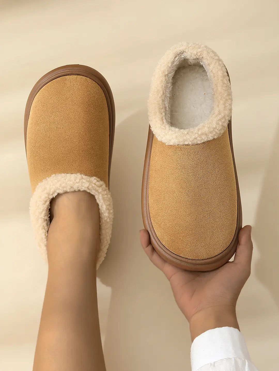 Women's Thick-Soled Cotton Slippers, Couple's Shoes, Indoor Closed-Back Warm Autumn and Winter New Non-Slip Cotton Shoes, 2025 Men's Birkenstock Shoes — feature 7