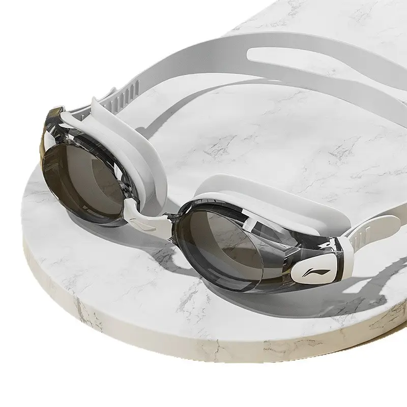 Li Ning Swimming Goggles Waterproof Anti-Fog High-Definition for Men and Women with Prescription Professional Swimming Goggles Set Fresh Style