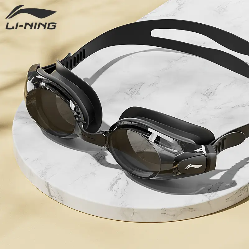 Li Ning Swimming Goggles Waterproof Anti-Fog High-Definition for Men and Women with Prescription Professional Swimming Goggles Set Fresh Style