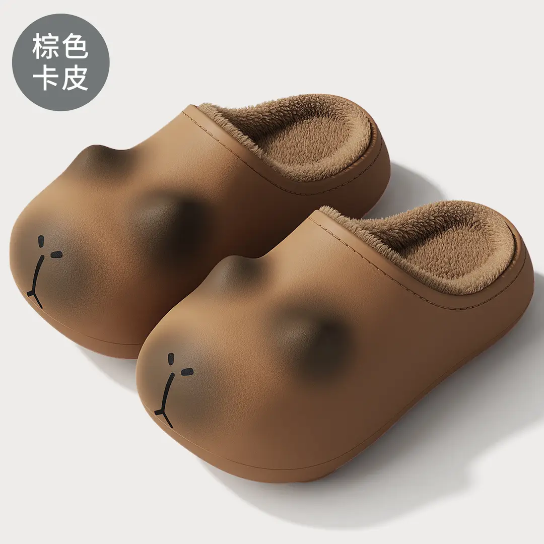 Waterproof Cotton Slippers for Children, Winter Soft-Soled Home Wool Slippers, Autumn and Winter Non-Slip Outer Wear, Warm Cotton Slippers for Women, Wholesale - Image 2