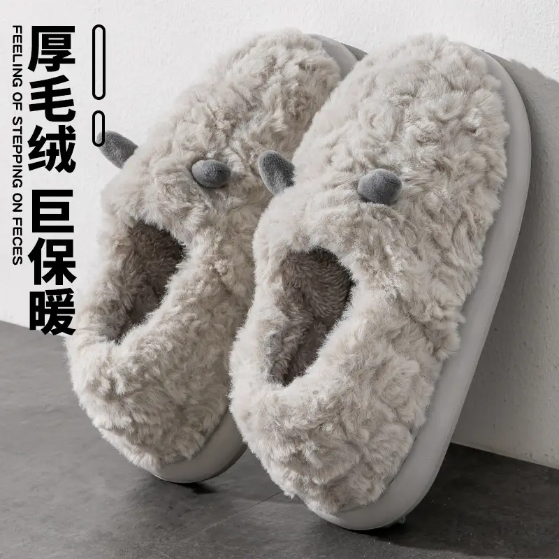 Deodorant Cotton Slippers for Men 2025 New Winter Bag Heel Thick Sole Warm Fleece-Lined Plus Anti-Slip Cotton Shoes for Men to Wear Outside - Image 14