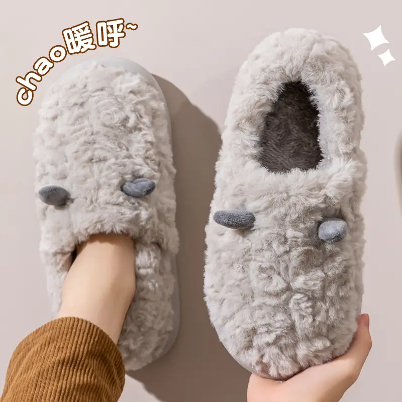 Deodorant Cotton Slippers for Men 2025 New Winter Bag Heel Thick Sole Warm Fleece-Lined Plus Anti-Slip Cotton Shoes for Men to Wear Outside - Image 15