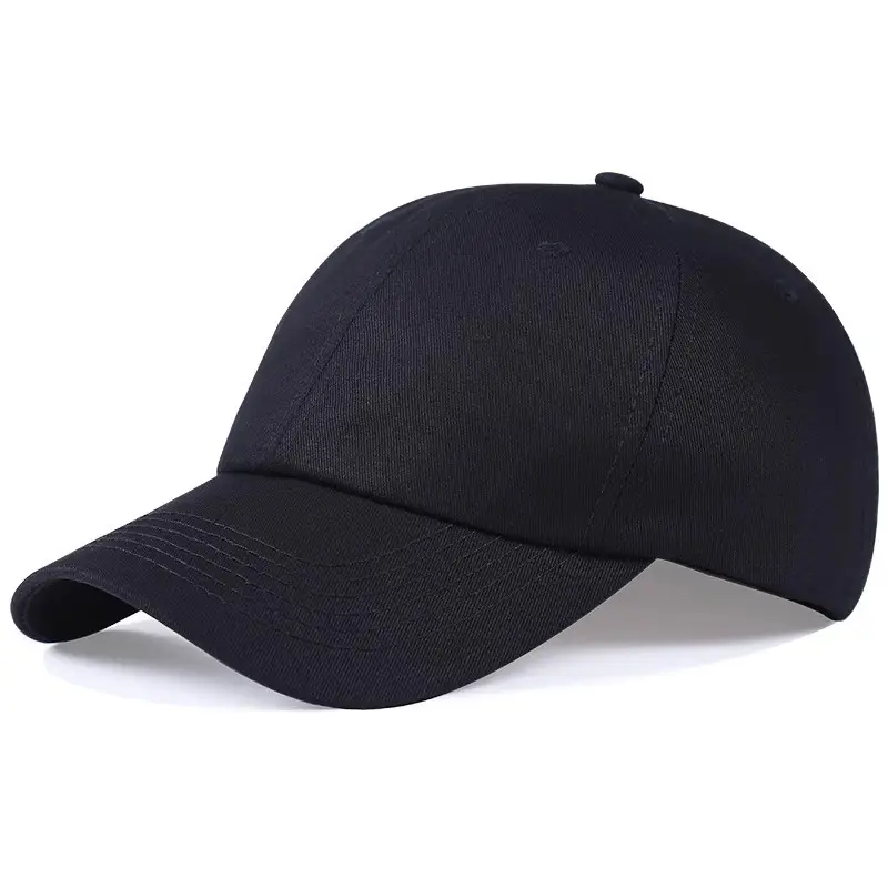 Black Embroidered Baseball Cap with Buckle & Sun Protection - Image 2