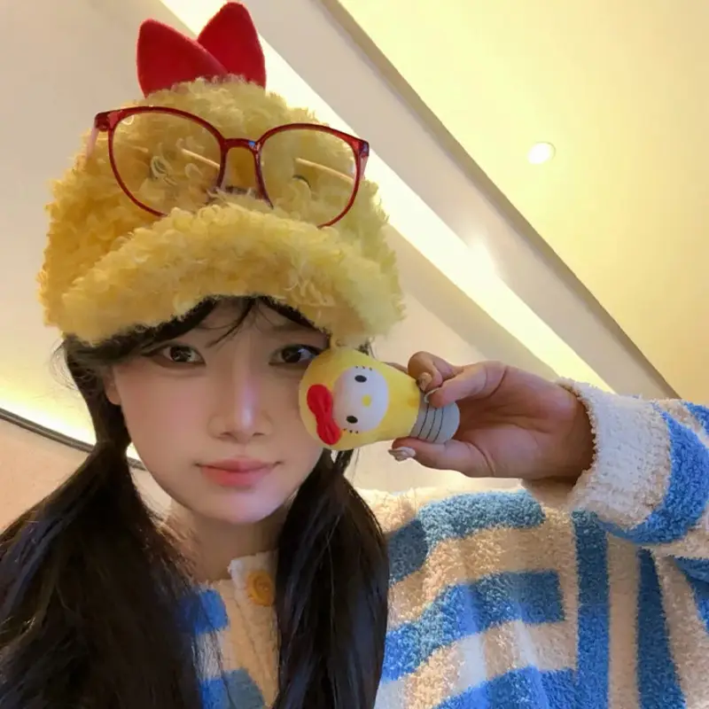 Japanese Style Fleece Duckbill Cap for Girls