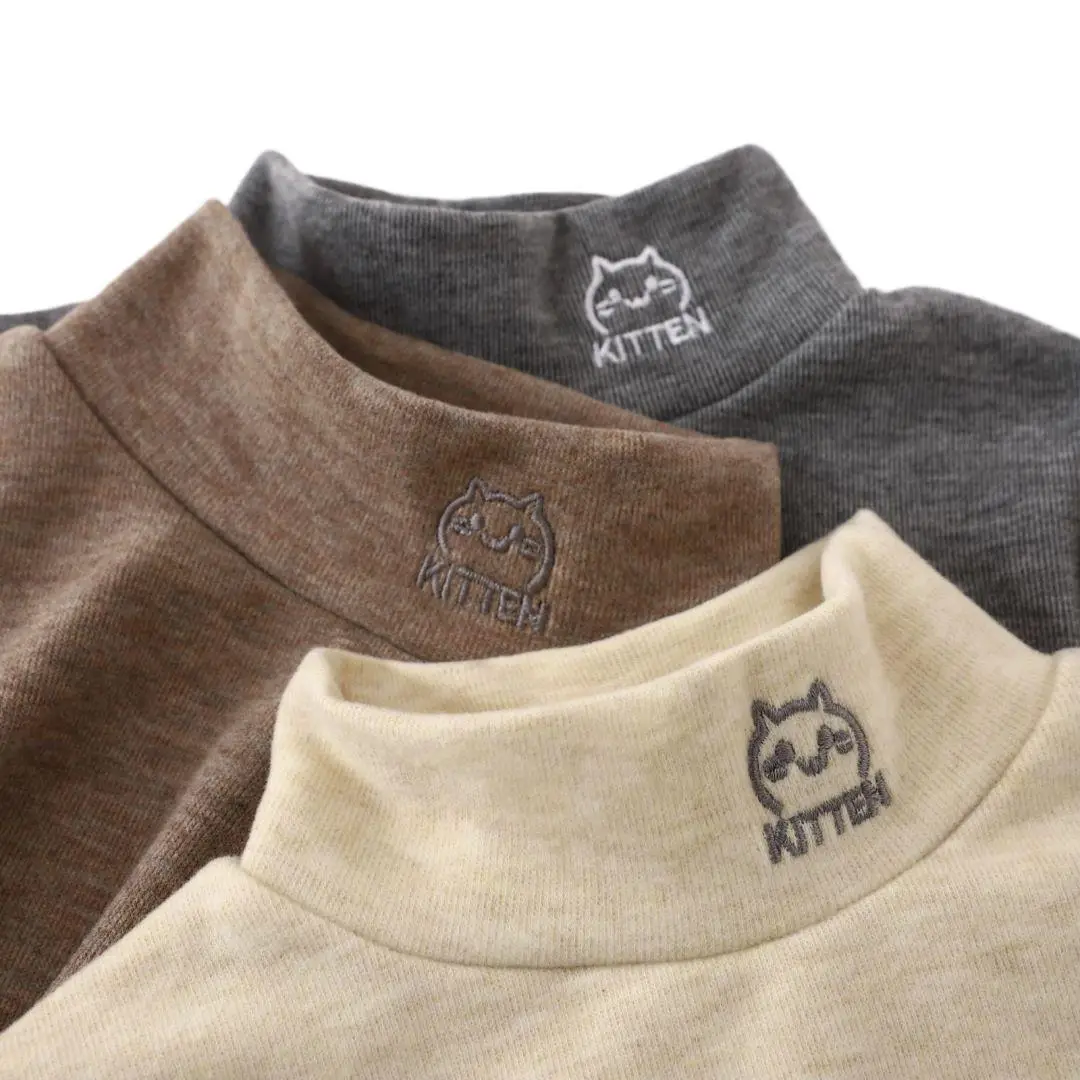 New Autumn Base Layer T-Shirt for Boys Girls Half Collar Warm Soft - Image 11