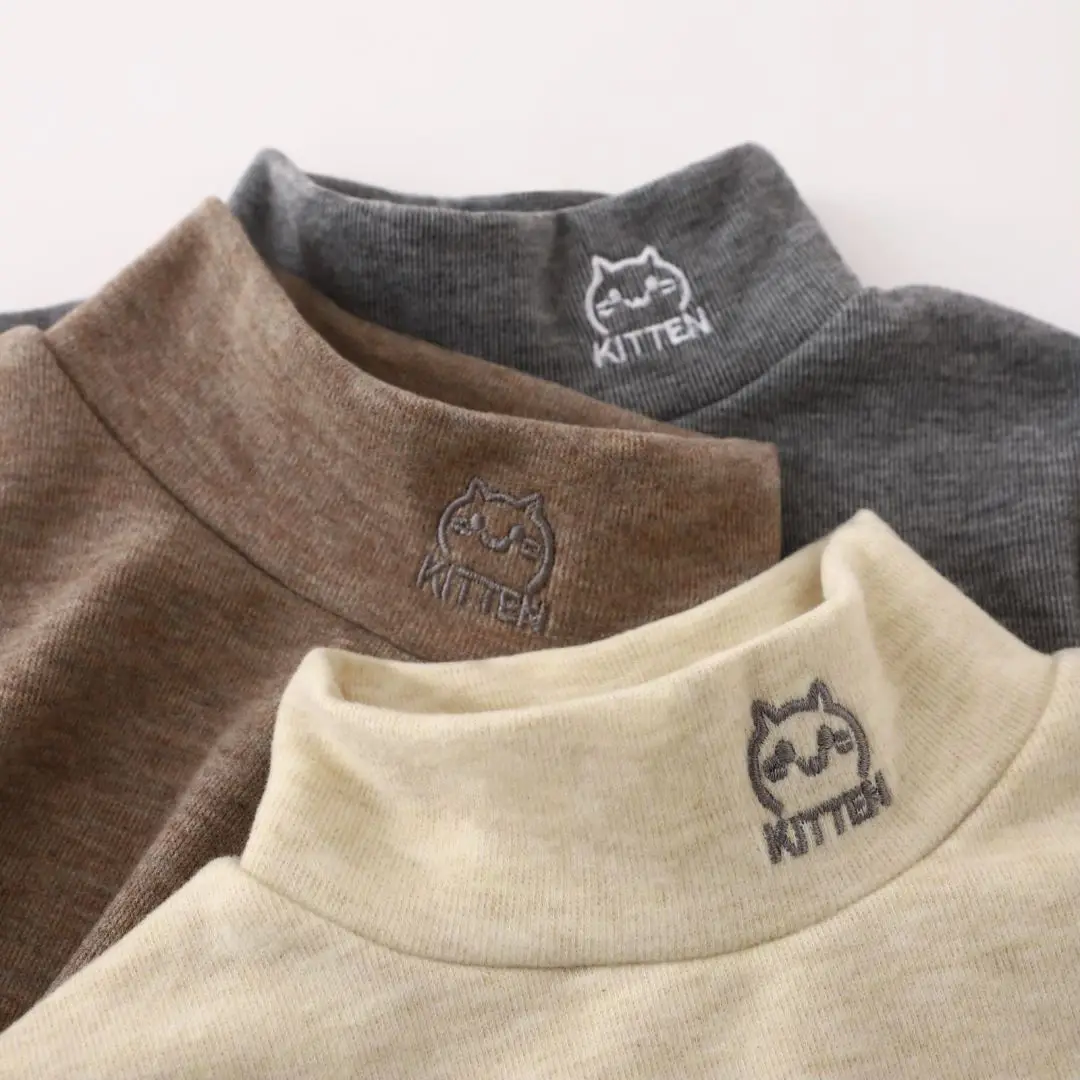 New Autumn Base Layer T-Shirt for Boys Girls Half Collar Warm Soft — feature 33