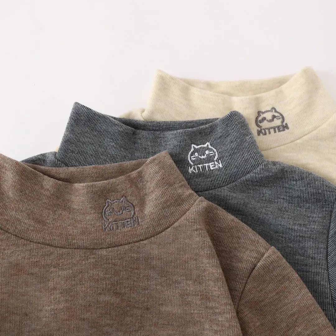 New Autumn Base Layer T-Shirt for Boys Girls Half Collar Warm Soft — feature 42