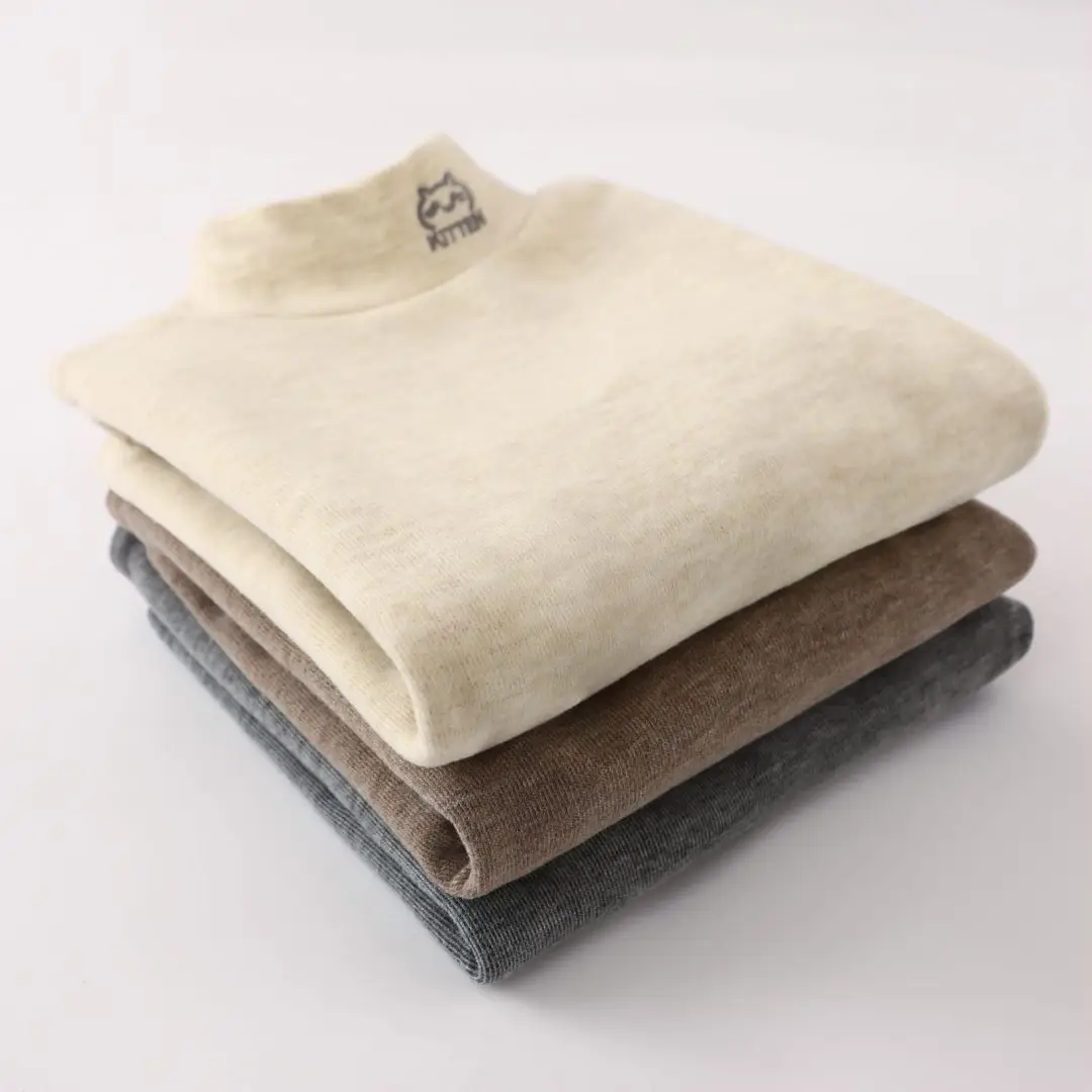 New Autumn Base Layer T-Shirt for Boys Girls Half Collar Warm Soft — feature 47