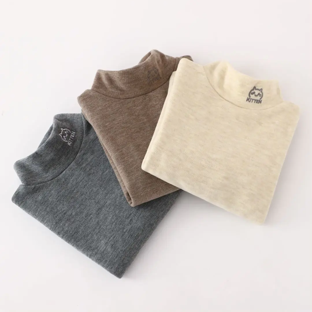New Autumn Base Layer T-Shirt for Boys Girls Half Collar Warm Soft — feature 50