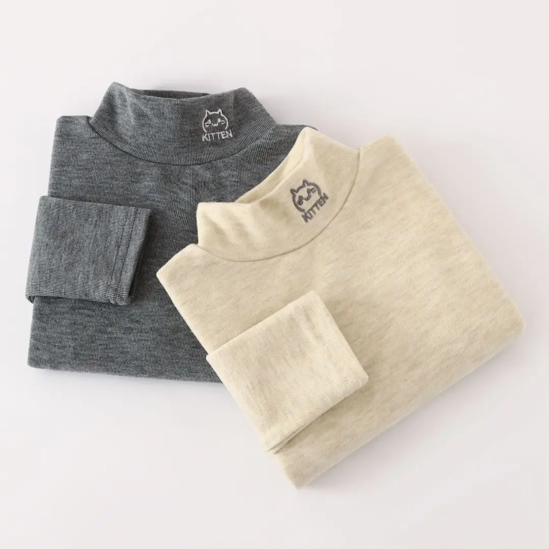 New Autumn Base Layer T-Shirt for Boys Girls Half Collar Warm Soft - Image 4