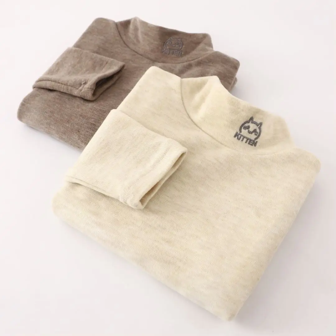 New Autumn Base Layer T-Shirt for Boys Girls Half Collar Warm Soft - Image 6