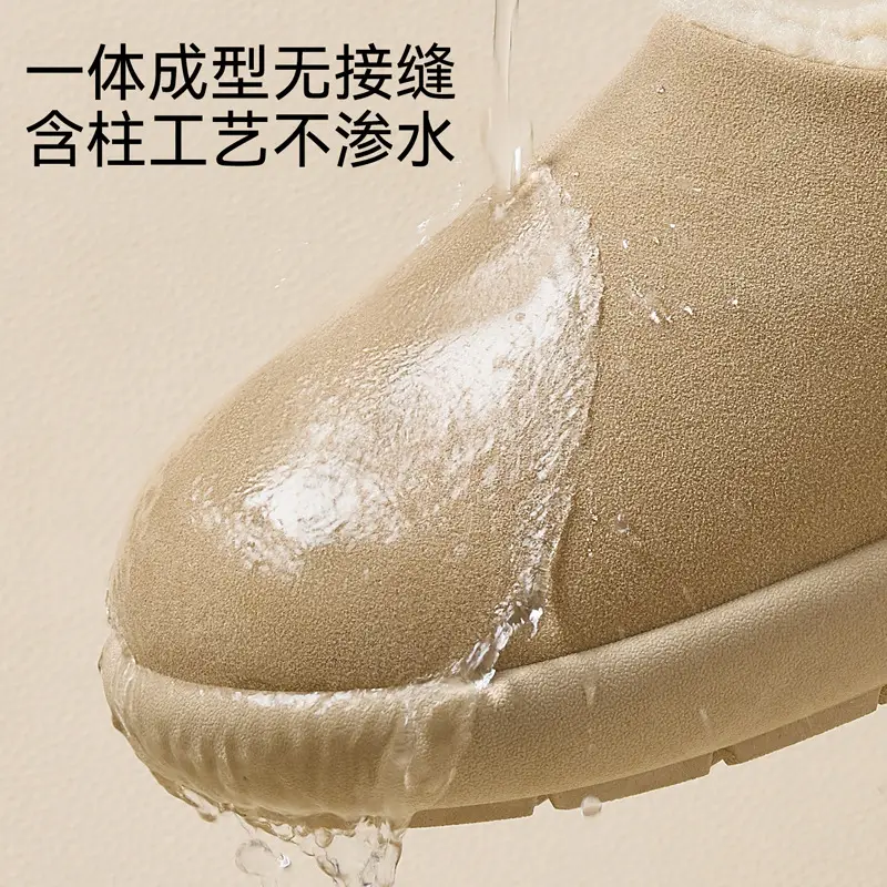 Fur-Lined 2025 New Snow Boots for Women, Autumn and Winter, Closed-Back Mules, Birkenstock-Style Shoes, Thickened and Warm for Home Use