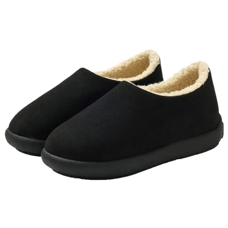 Fur-Lined 2025 New Snow Boots for Women, Autumn and Winter, Closed-Back Mules, Birkenstock-Style Shoes, Thickened and Warm for Home Use