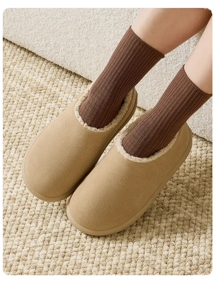 Fur-Lined 2025 New Snow Boots for Women, Autumn and Winter, Closed-Back Mules, Birkenstock-Style Shoes, Thickened and Warm for Home Use — feature 11