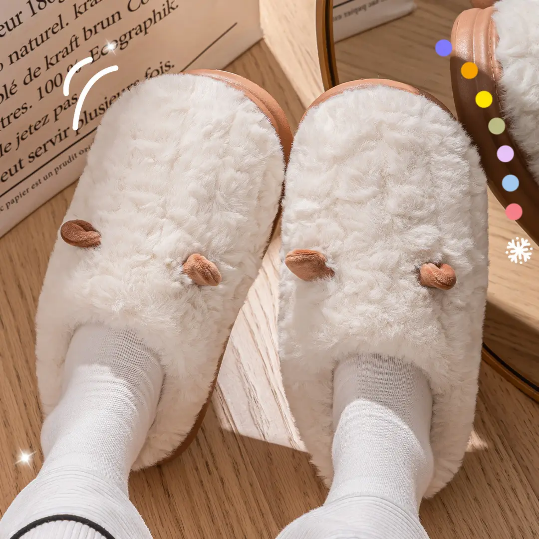 Warm Cotton Slippers for Women Autumn and Winter 2025 New Cartoon Non-Slip Thick Bottom Home Indoor Versatile Couple Furry Slippers for Men - Image 12
