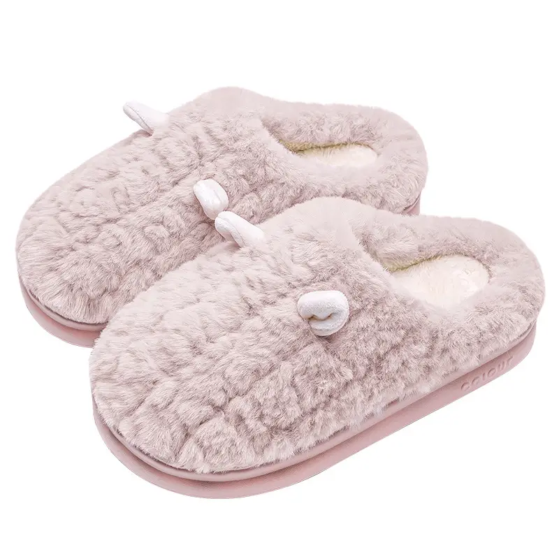 Warm Cotton Slippers for Women Autumn and Winter 2025 New Cartoon Non-Slip Thick Bottom Home Indoor Versatile Couple Furry Slippers for Men - Image 13