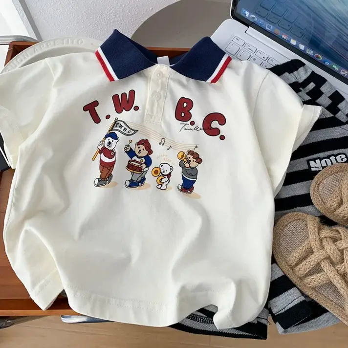 Kids T.W.B.C Polo Shirt Short Sleeve Summer Wear - Image 4